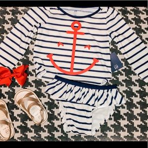 Gap Kids Navy And White swimsuit